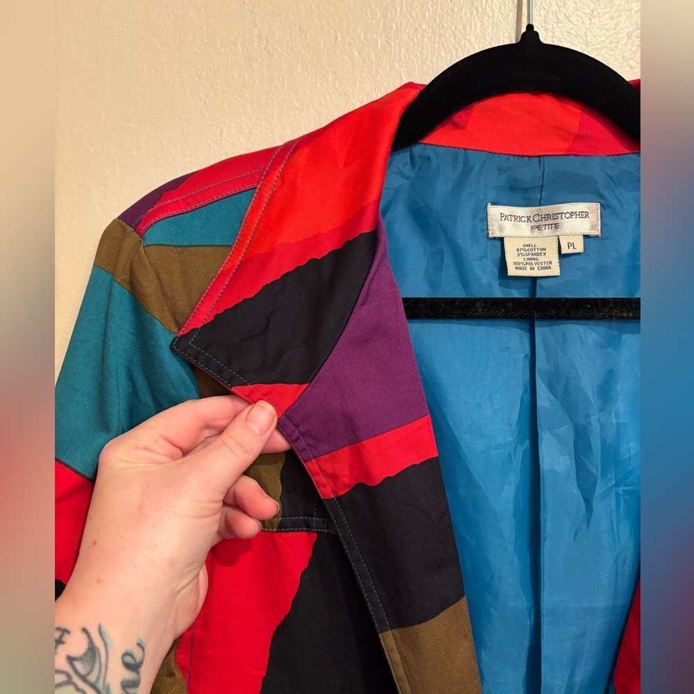 Patrick Christopher Summer Colorblock Blazer, siz… - image 5
